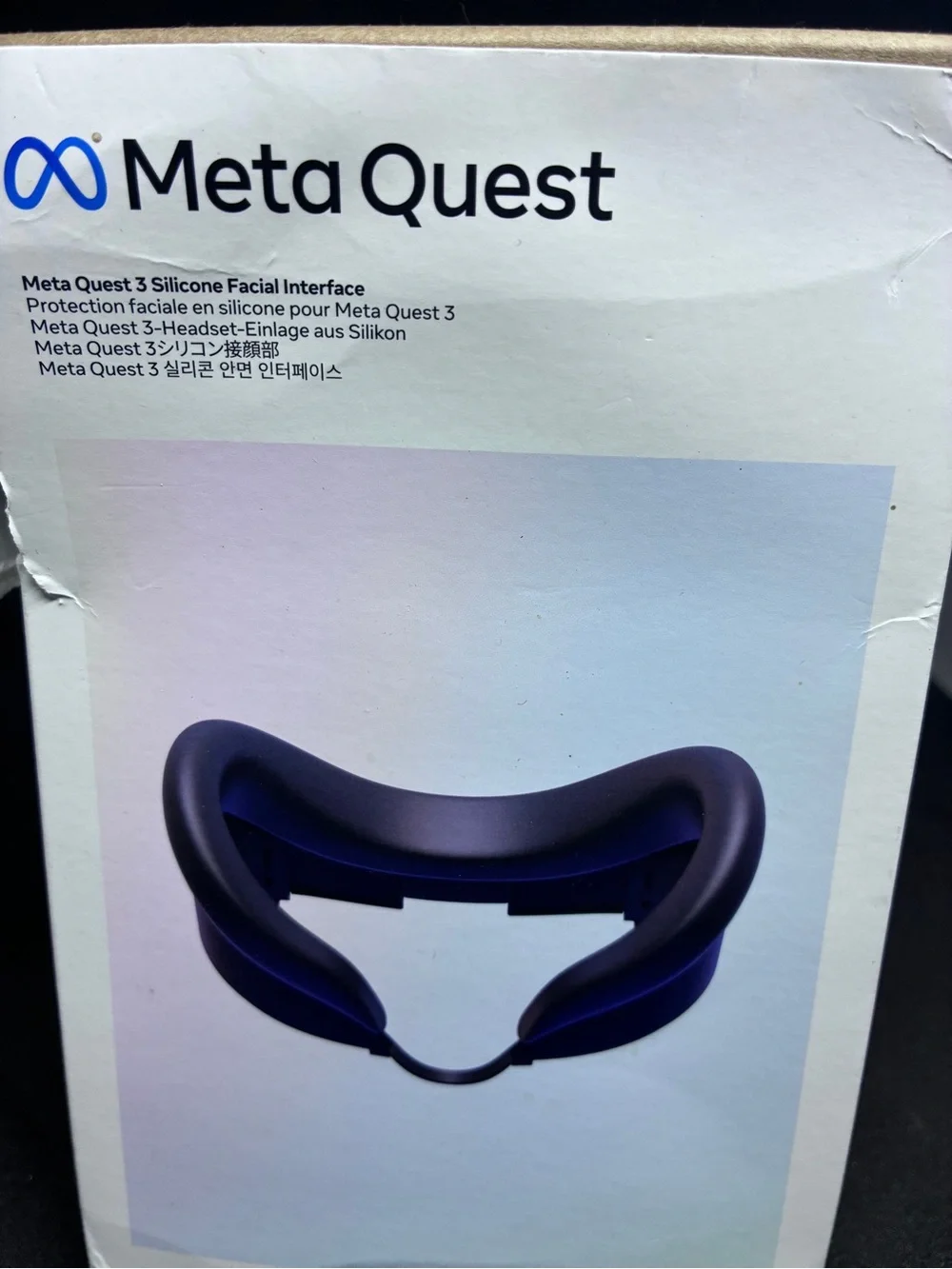 Meta Quest 3 Black Silicone Facial Interface & Foam Replacement